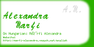 alexandra marfi business card